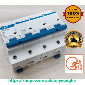 Cầu dao MCB Chint NXB-125 - 80A 10kA 4P
