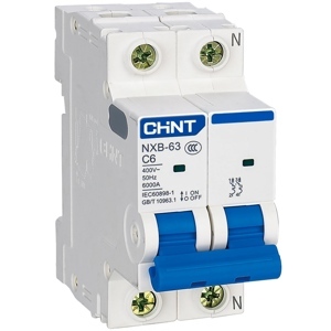 Cầu dao MCB Chint NXB-63 - 6A 6KA 2P