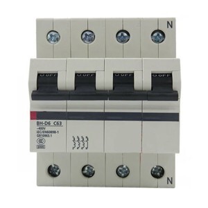 Cầu dao MCB Mitsubishi BH-D6 4P 0.5A TYPE C N