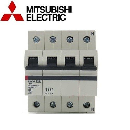Cầu dao MCB Mitsubishi BH-D6 4P 0.5A TYPE C N