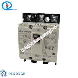 Cầu dao MCCB Mitsubishi NF125-CV - 75A 10kA 3P