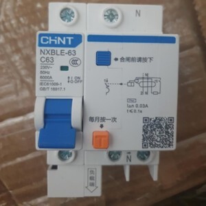 Cầu dao RCBO Chint NXBLE - 1P+N 63A 30mA