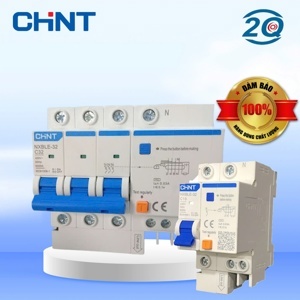 Cầu dao RCBO Chint NXBLE - 1P+N 20A 30mA