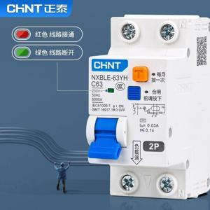 Cầu dao RCBO Chint NXBLE - 2P 10A 30mA