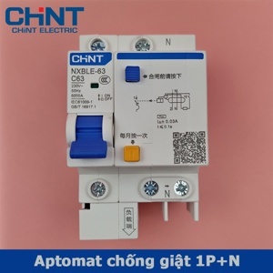 Cầu dao RCBO Chint NXBLE-63 1P+N 40A