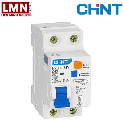 Cầu dao RCBO Chint NXBLE-63Y - 1P+N 32A 30mA