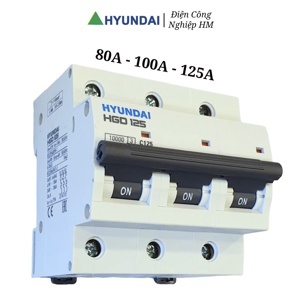Cầu dao tự động (aptomat) MCB Hyundai HGD125 3P 80A