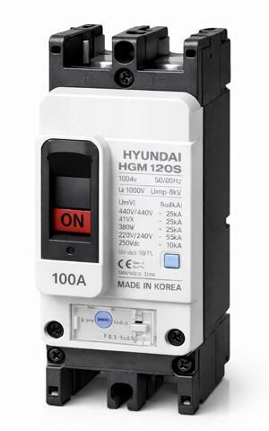 Cầu dao tự động (aptomat) MCCB Hyundai HGM125S-F 2P 100A