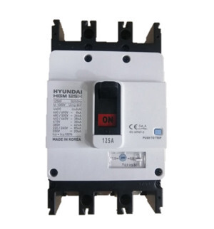 Cầu dao tự động (aptomat) MCCB Hyundai HGM125H-F 3P 100A