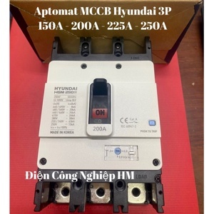 Cầu dao tự động (aptomat) MCCB Hyundai HGM250H-F 3P 150A