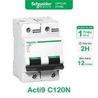 Cầu dao tự động MCB - 2P - C Curve - 10k - Dòng Acti9 C120N - Schneider Electric - A9N18361 A9N18362