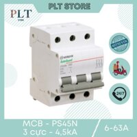 Cầu dao tự động , MCB, CB 3P 10A - 63A dòng cắt 4,5kA SINO PS45N