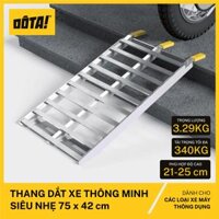 Cầu Dắt Xe Máy - Thang Dắt Xe Thông Minh Siêu Nhẹ cho thềm cao từ 6.5 đến 40 cm - dài 75 cm