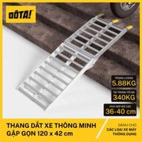Cầu Dắt Xe Máy - Thang Dắt Xe Thông Minh Gập gọn cho thềm cao từ 26 đến 75 cm - Dài 120 cm