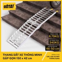 Cầu Dắt Xe Máy - Thang Dắt Xe Thông Minh Gập gọn cho thềm cao từ 26 đến 75 cm - Dài 150 cm