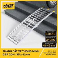 Cầu Dắt Xe Máy - Thang Dắt Xe Thông Minh Gập gọn cho thềm cao từ 26 đến 75 cm - Dài 135 cm