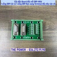 Cầu đấu Board đấu nối 1 cổng DB9 Cái và 1 cổng DB9 Đực sang Terminal đấu dây vặn vít DB9-MG6