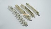 Cầu Đấu Điện 12P Bắt Vít (5A, 10A, 20A, 30A), Thanh dài 12 Mắt, Lõi Đồng, Chống Cháy