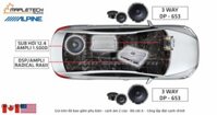 Cấu hình loa cột A 3 Way ALPINE + Sub hơi
