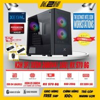 CẤU HÌNH TỐI ƯU | XEON E5 2680V4/ RAM ECC DDR4 32G/ VGA RX 570 8G/ SSD 256G/ PSU 550W + CASE KÍNH TẶNG 3 FAN LED
