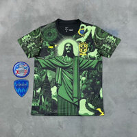 Câu hỏi của người hâm mộ: 25-26 Brazil Jesus Green Phiên bản đặc biệt Áo sơ mi bóng đá ngắn tay chất lượng cao dành cho người lớn Thể thao nam Áo sơ mi khô nhanh Áo thun tùy chỉnh
