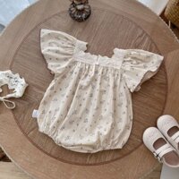 Câu Lạc Bộ Bé Gái Jumpsuit 0-24 Tháng Dễ Thương Hoa Bay Tay Áo Liền Quần Cotton Cho Bé Phong Cách Koren Mỏng Mềm Mại Cho Bé Gái Jumpsuit Quần Áo Trẻ Sơ Sinh