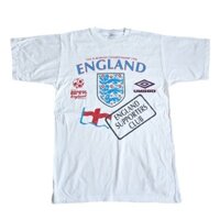 Câu lạc bộ ủng hộ Umbro Anh Euro 1996 Áo thun tàu châu Âu Trắng L