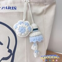 Cầu Lông Thủ Công Trang Trí Máy Treo Sợi Len Bóng Handmade Ban Đầu Cầu Lông Mặt Dây Chuyền Đan Thành Phẩm Tự Làm Chất Liệu Gói Phong Cách Dài Lily Của Thung lũng Đan ins
