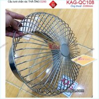 Cầu lưới chặn rác inox sAus 304 thả ống D280-KAG-QC108