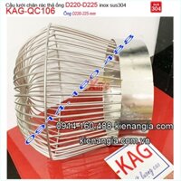Cầu lưới chắn rác inox sus304 thả ống D220 KAG-QC106