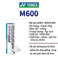 Cầu nhựa YONEX MAVIS 600 chính hãng, đủ 2 màu, vàng chanh và trắng
