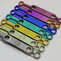 Cầu thắng heo dầu trước/sau, Titanium Print Universal Front Disc Brake Adapter Superlight 6.5g 5g | 3D Ti Flat Mount Roadbike Shimano