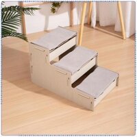 Cầu thang thú cưng bằng gỗ Bước thú cưng Thang leo núi cho chó ổn định cho động vật nhỏ và lớn hơn cho ghế và giường cao Cầu thang cho chó chống trượt