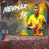 Cầu Thủ Bóng Đá 22 Neymar Jr [Tranh Vải Treo Tường + Móc Treo - Nhiều Size] Thảm Treo Tường , Decor phòng ngủ,