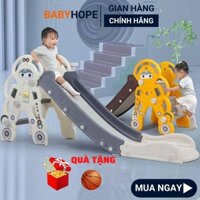 Cầu trượt cho bé trong nhà hình khủng long,robot có gấu phát nhạc,bóng rổ mẫu 2022