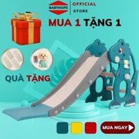 Cầu trượt cho bé trong nhà hình khủng long , robot tải trọng 40kg bảo hành 12 tháng BABYHOPE