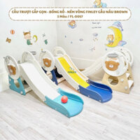 Cầu trượt cho bé, xích đu cho bé CAYABE gấu nâu, khủng long, hải cẩu, tên lửa (có cột bóng rổ), cầu tuột cho bé