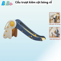 Cầu trượt thông minh đa năng có thể chuyển đổi thành cột bóng rổ, Cầu trượt gấp gọn cao cấp cho bé