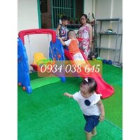 Cầu Trượt Xích Đu Bóng Rổ, Giá thành rẻ nhất. Làm từ nhựa cao cấp an toàn tuyệt đối