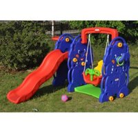 Cầu  trượt xích đu hình con voi phù hợp với các bé từ 2 - 7 tuổi.