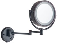 Cavoli Wall Mounted Makeup Mirror with LED Lighted Oil Rubbed Bronze 10x Magnification, Double Sided 8.5-inch