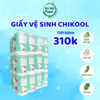 Cây 12 lốc 72 cuộn giấy vệ sinh không lõi Chikool 4 lớp cao cấp mềm mịn