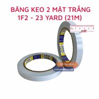 Cây 24 cuộn băng keo 2 mặt trắng Angel 1F2 23yard (21m)