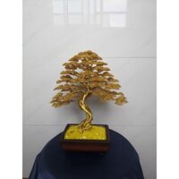 Cây Bonsai handmade Nu vàng kim-Bonsai dây nhôm(Bonsai Moè-Lạc Bonsai)