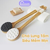 Cây Chà Lưng Automatik Cọ Lưng Bàn Chải Tắm Kì Lưng Tẩy Tế Bào Chết Kỳ Lưng Kì Ghét Body Lông Mềm Mịn Tạo Bọt Tốt