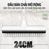 Cây chà sàn nhà tắm Kitimop-Z2 chổi cọ sàn và gạt nước đa năng 2 trong 1, cán dài thép không gỉ