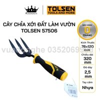 Cây Chỉa Xới Đất Làm Vườn TOLSEN 57506 Cán Nhựa Thon Dài 32cm