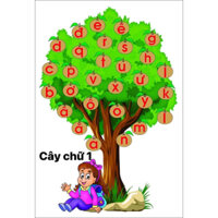 Cây chữ cái - Đề can mầm non - Trang trí mầm non