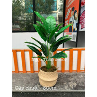 cây chuối giả 80cm - cây giả trang trí