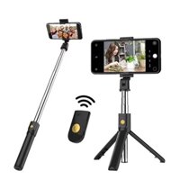 Cây Chụp Hình Bluetooth - Cây Chụp Hình 3 Chân Selfie Stick R1. Chụp ảnh Selfie Bằng Bluetooth, Kẹp Xoay 360*